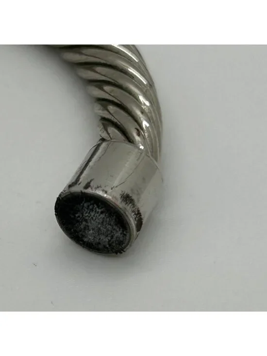 Silver & Gold-Tone Renaissance Magnetic Clasp Bracelet Bangle Cuff Two-Tone Link - Picture 4 of 13